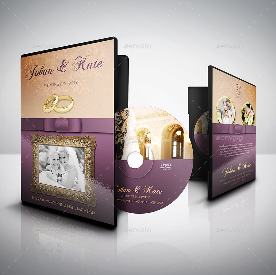Wedding DVD Cover and Label Template Bundle Vol.1 by OWPictures